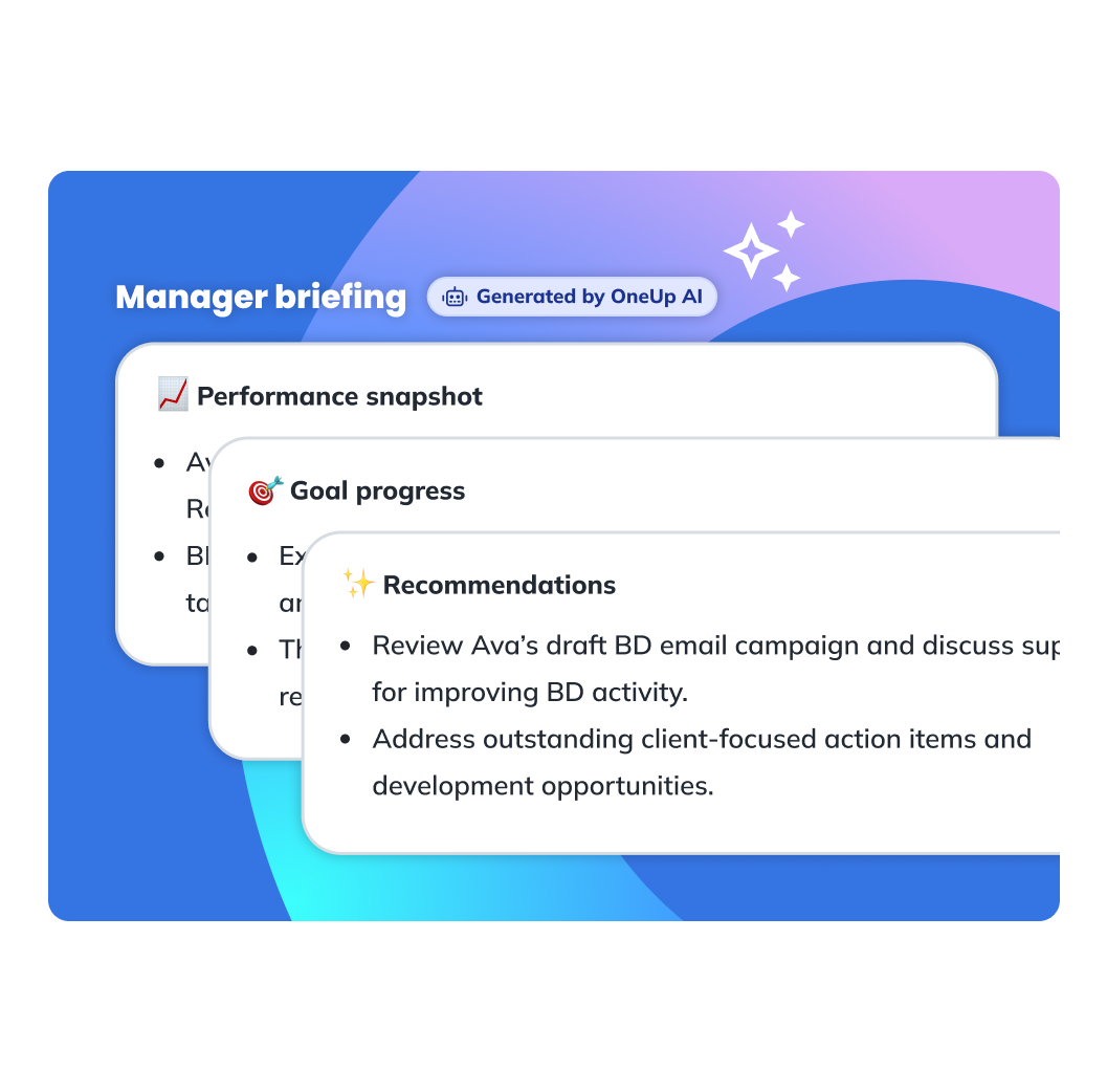 OneUp Coach AI manager briefing