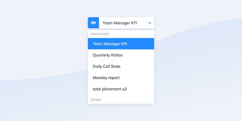 View dropdown matrix